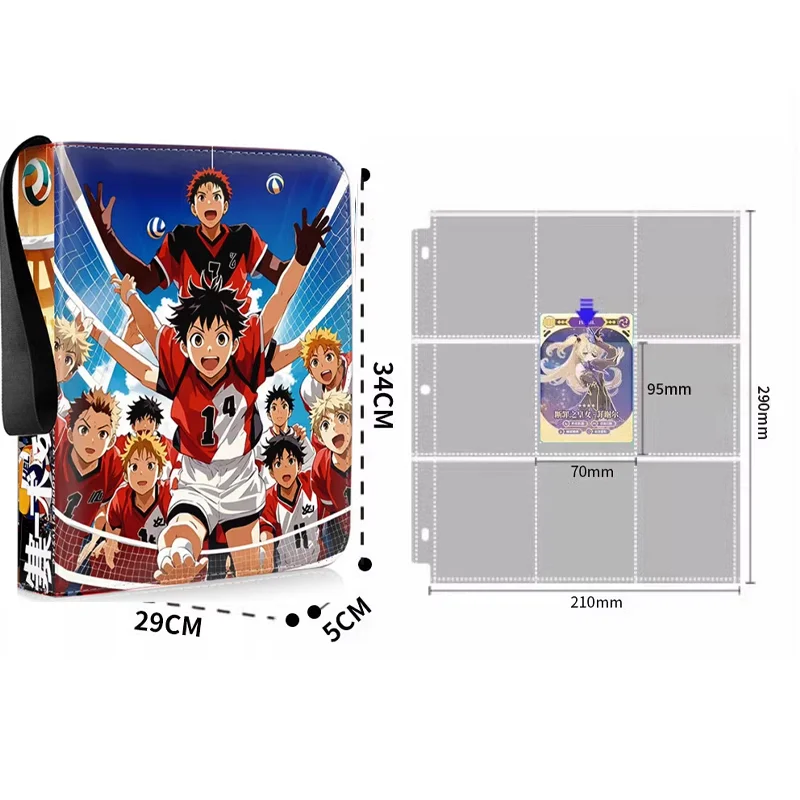 New 400/900 PCS Anime Haikyuu!! Tobio Kageyama Card Album Map Letter Folder Binder Notebook Game Collection Gifts Toys