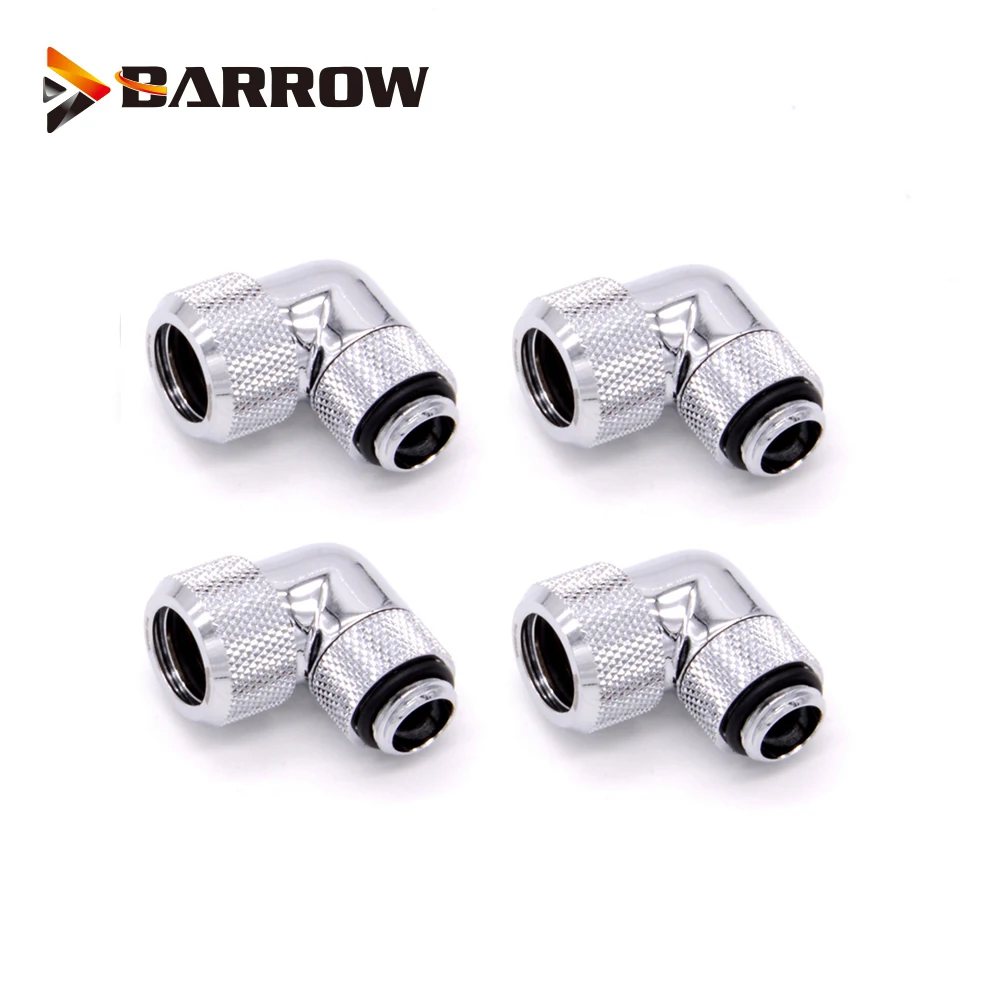 BARROW 90 Degree Fitting use for OD12mm/OD14mm/OD16mm Hard Tube to Hand Compression Copper Fitting Double Interface 4pcs/lots