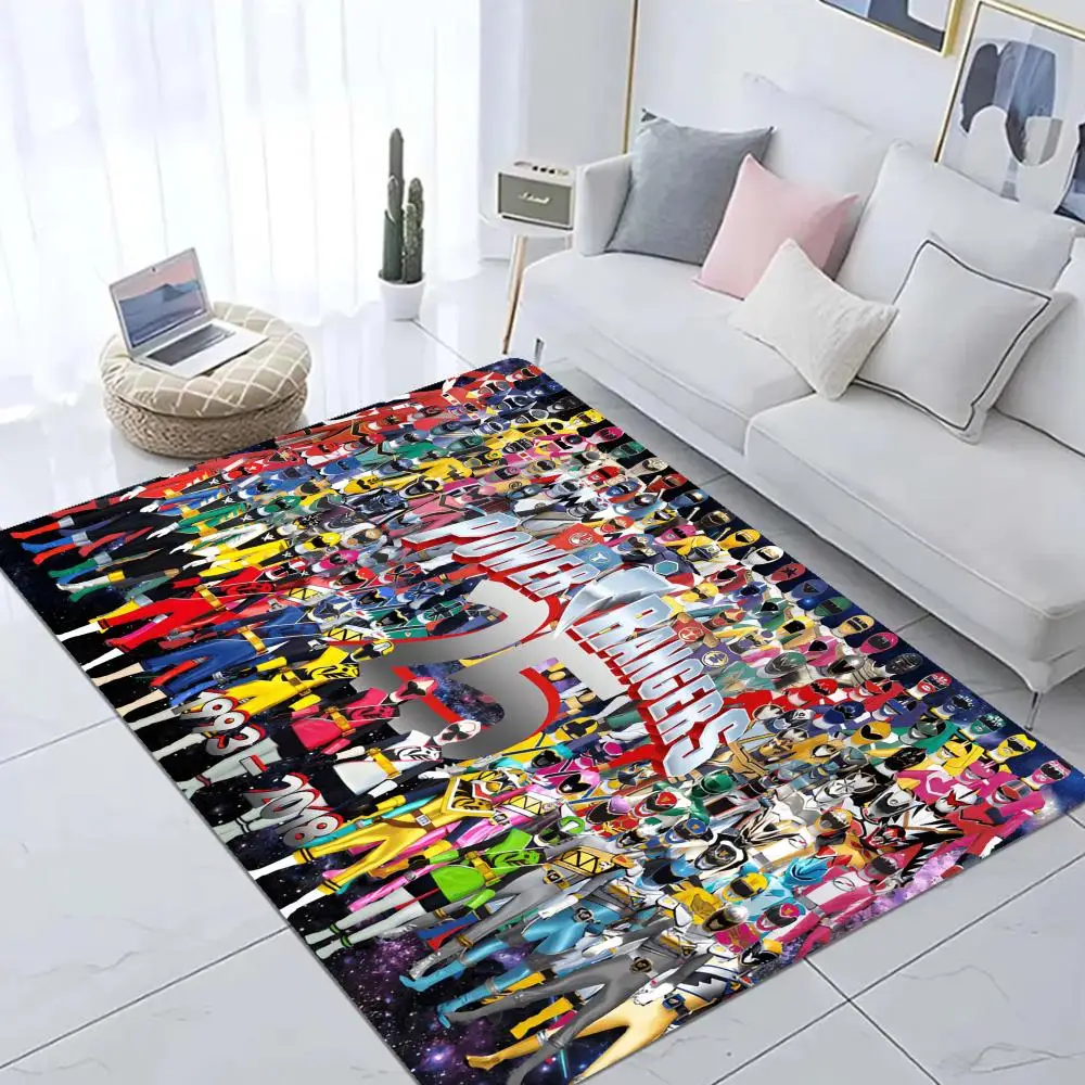 P-POWER-RANGERS Floor Mat Bathroom Mat Kids Room Bedroom Decoration Balcony Anti-Slip Doormat Living Room Welcome Rug