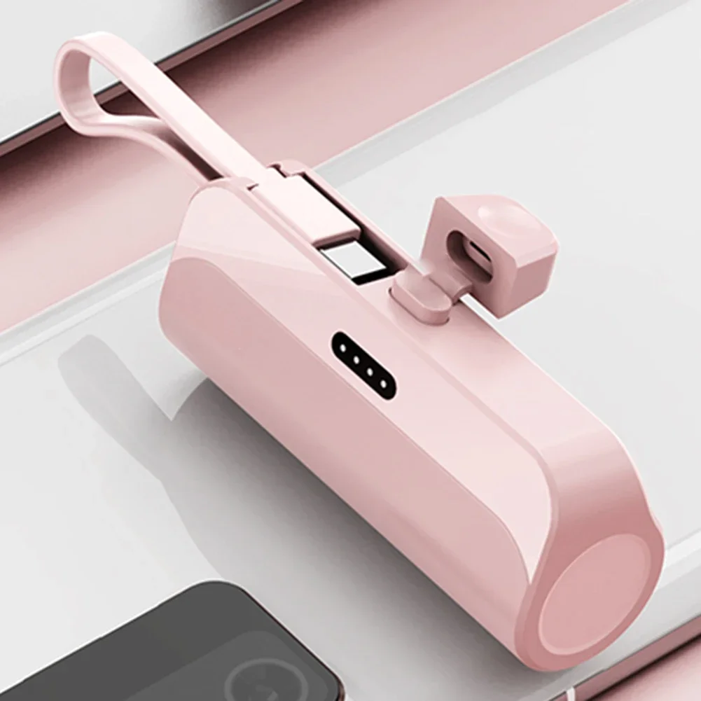 Mobile Power Bank 5000mAh แบตเตอรี่ภายนอกความจุขนาดใหญ่เครื่องชาร์จแบบพกพา Plug and Play สะดวกสําหรับการเดินทางที่บ้าน