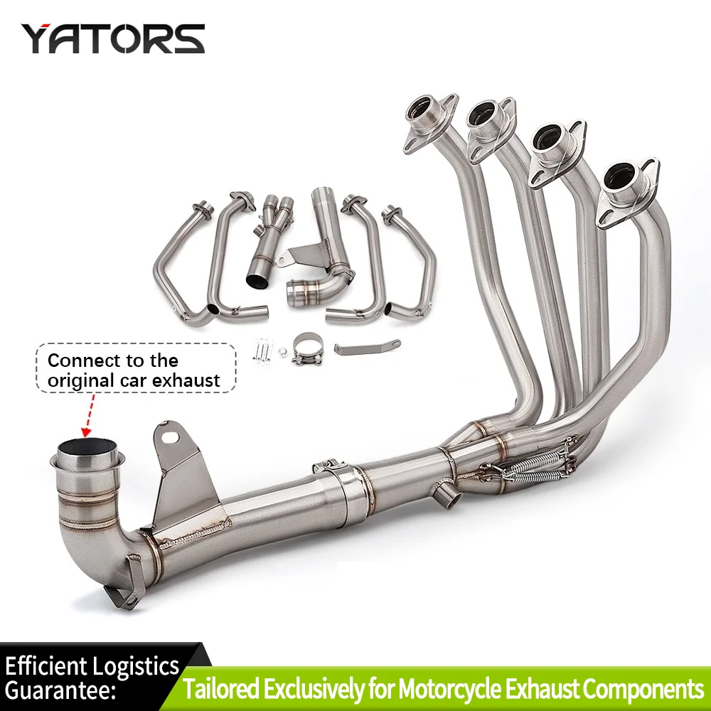 

Motorcycle Header Pipe for CFMOTO 500SR Modification, Slip-On Fit, Compatible with Stock Exhausts Pipes