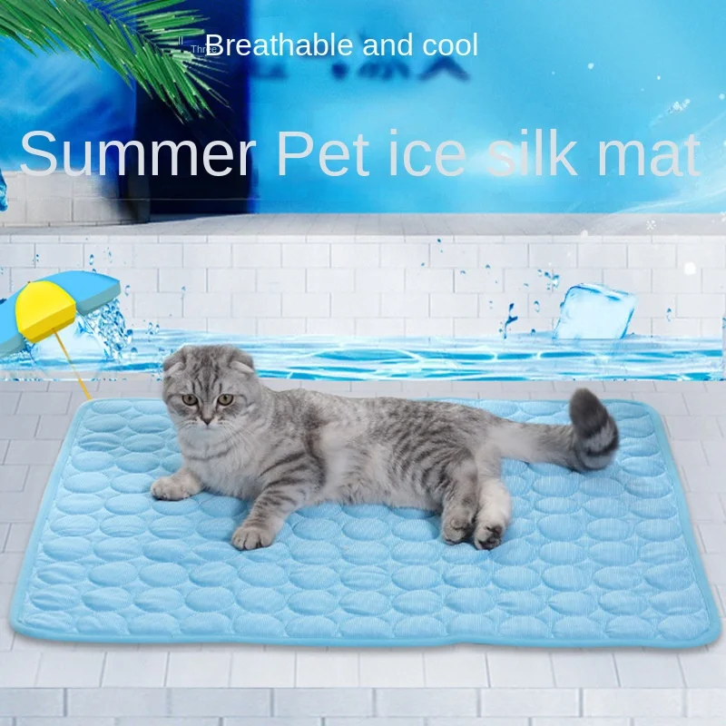 

Pet Ice Cushion Summer Cool Dog Cushion Pet Cat Cushion Breathable Ice Silk Cat Nest Pet Supplies Summer Dog Cushion