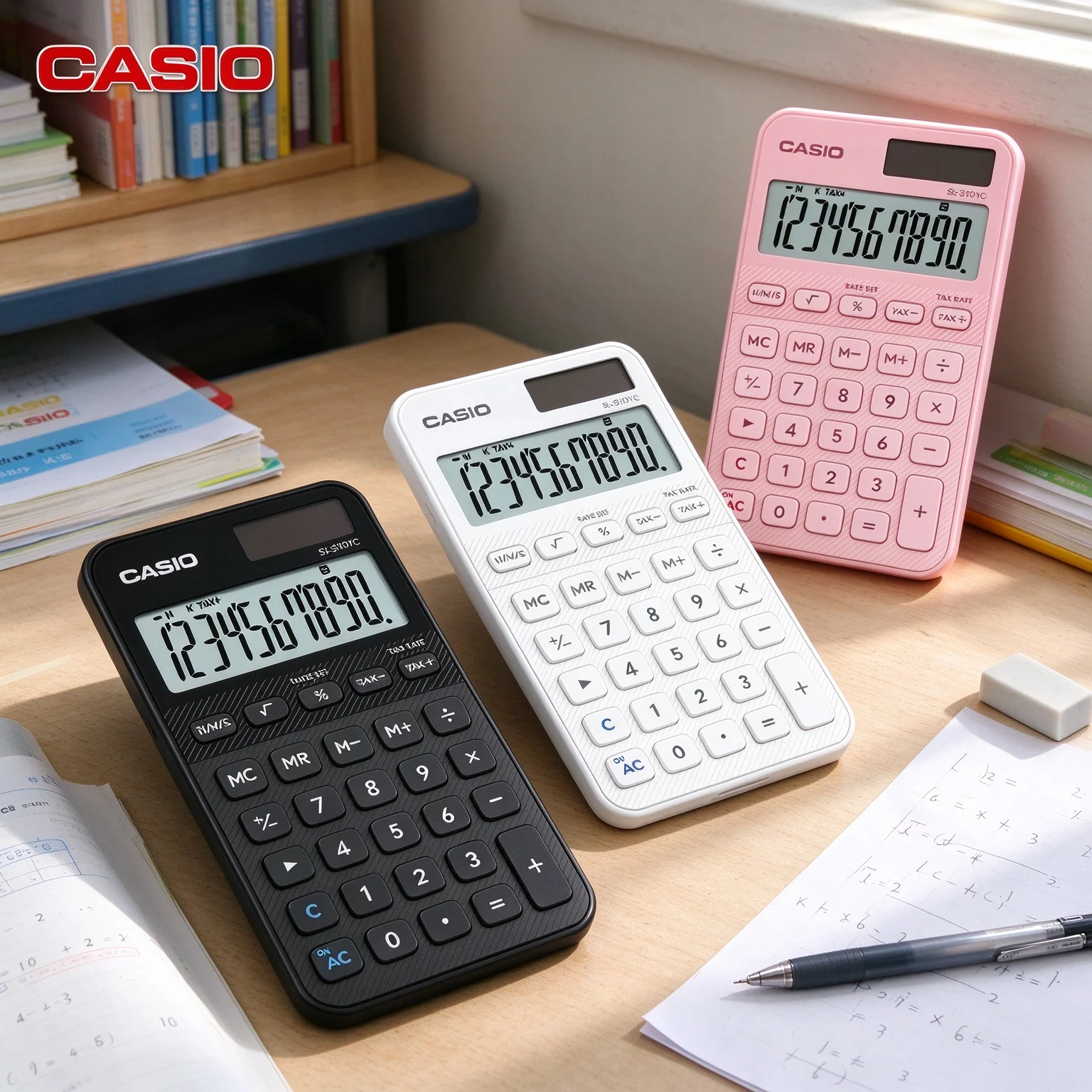 Casio GY-120 DY-120 MS-20YC SL-310YC Desktop Stationery Calculator Comfort Keys Easy Read Business Display