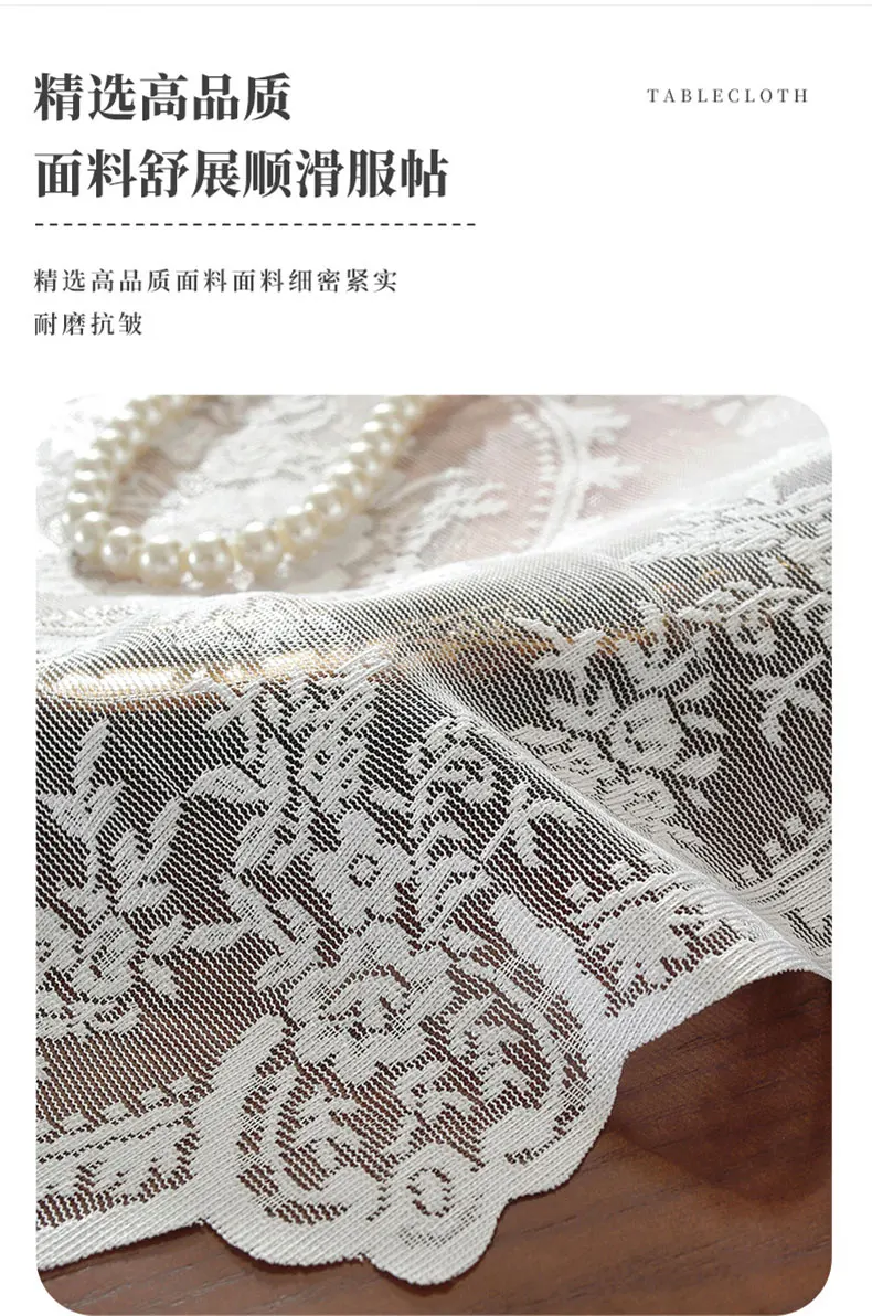 Tischsets aus Spitze, Waschbare Einzelne Runde Tischunterlage, Dekorative Platzierung für den Esstisch, Tischdekoration, Tischuntersetzer für Tassen – Detail 3
