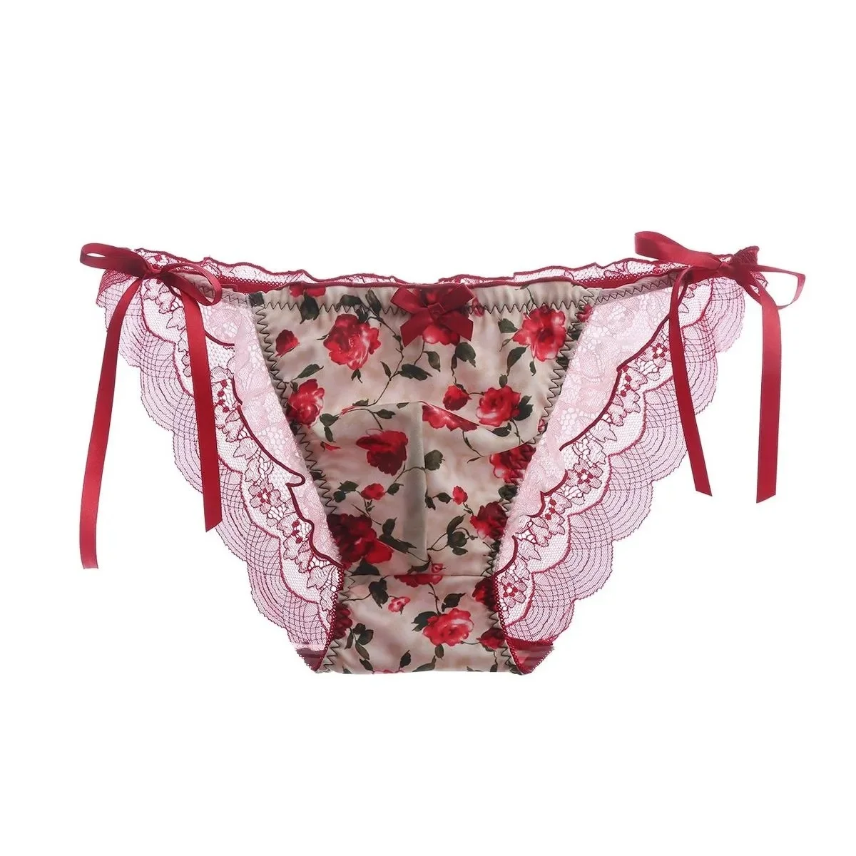 Rose Graphics Handmade Man BF Briefs Live Show Dance Costumes DJ Club FKK