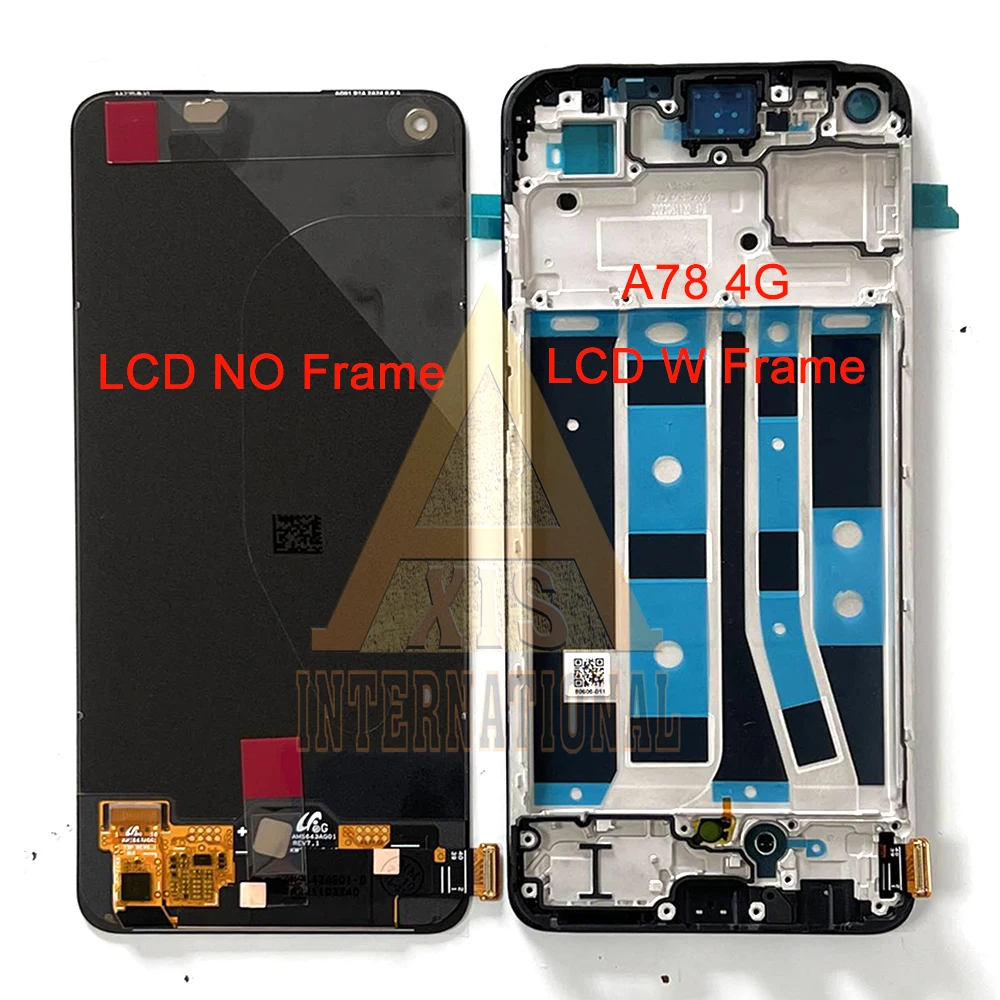 Oryginalny wyświetlacz Oppo A78 4G LCD CPH2565 ramka ekranu + Digitizer Panel dotykowy Oppo A78 5G LCD CPH2483 CPH2495 wyświetlacz LCD