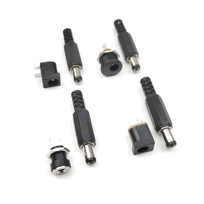 

10 Pairs 5.5X2.1mm DC Power Plug Male / Female Jack Plugs Socket Kit DIY Adapter Connector