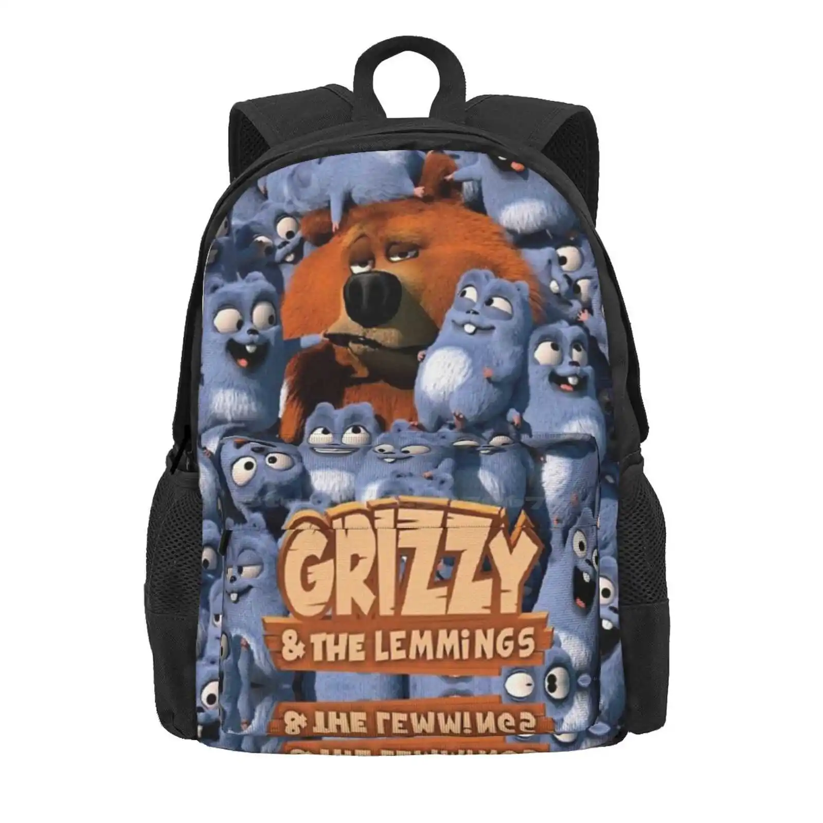 Grizzy And The Lemmings Hot Sale Schoolbag Backpack Fashion Bags Kids Tv Grizzy And The Lemmings Grizzy Bear Baby And Kids