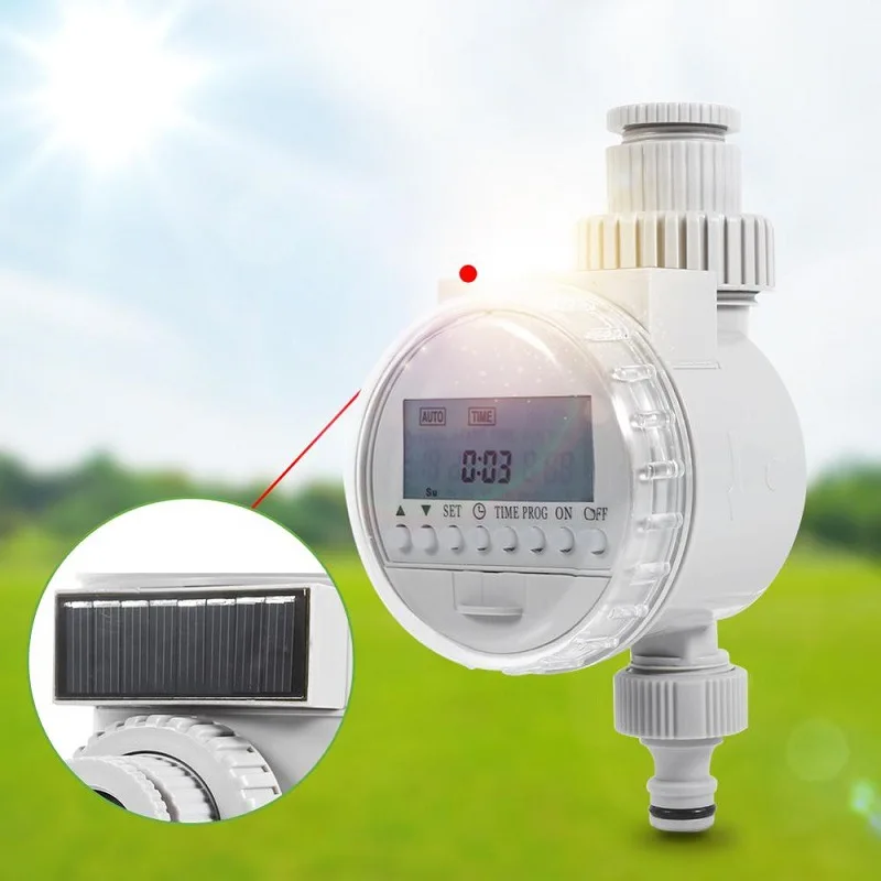 2025Watering Timer Solar Powered Automatic Solar Powered Controller Digital Irrigation Timer System Irrigation Timer for Garden