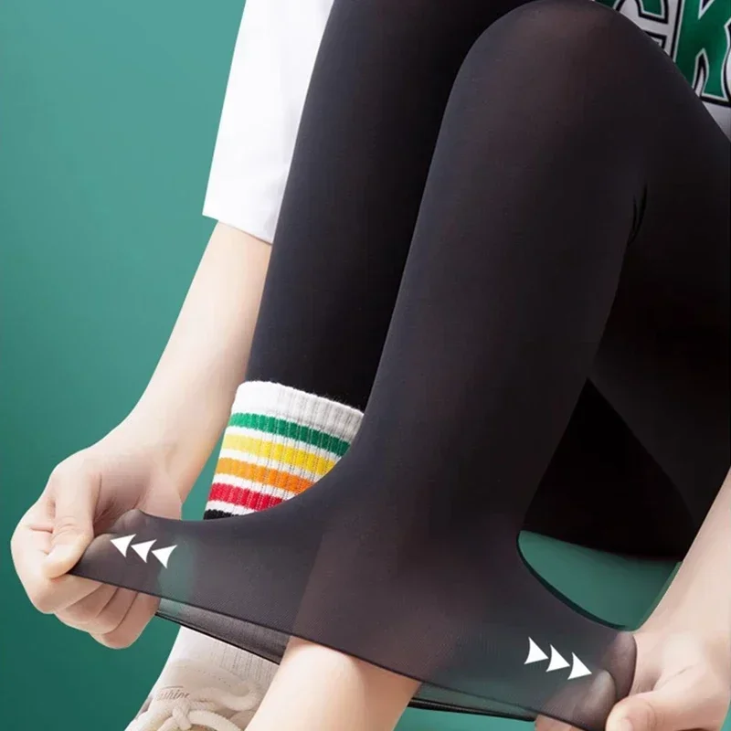 M/L/XL الصيف القرش الجلد السراويل للنساء رقيقة جدا الحرير الجليد الشمس حماية طماق البطن التحكم بعقب رفع اليوغا بانت سلس