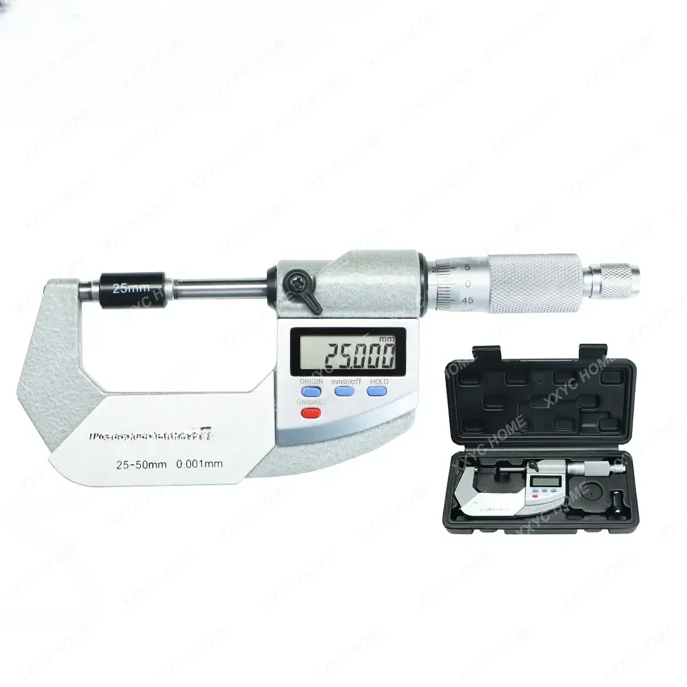 IP65 Waterproof 25-50 mm Outside Micrometer Electronic 0.001 mm Micron Outside Micrometer Caliper Gauge