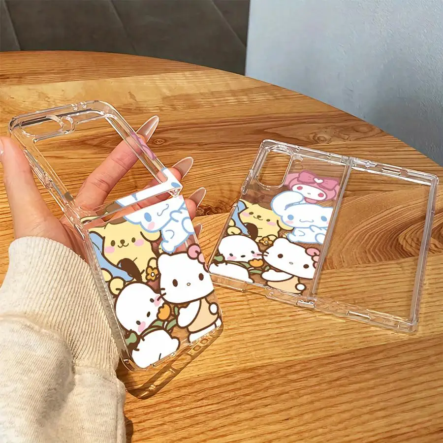 Case for Samsung Galaxy Z Fold 8 Ultra ZFold8Ultra Z Fold 7 6 5 4 3 Z Flip 6 5 4 3 Transparent Soft Phone Cover Cute Sanrio