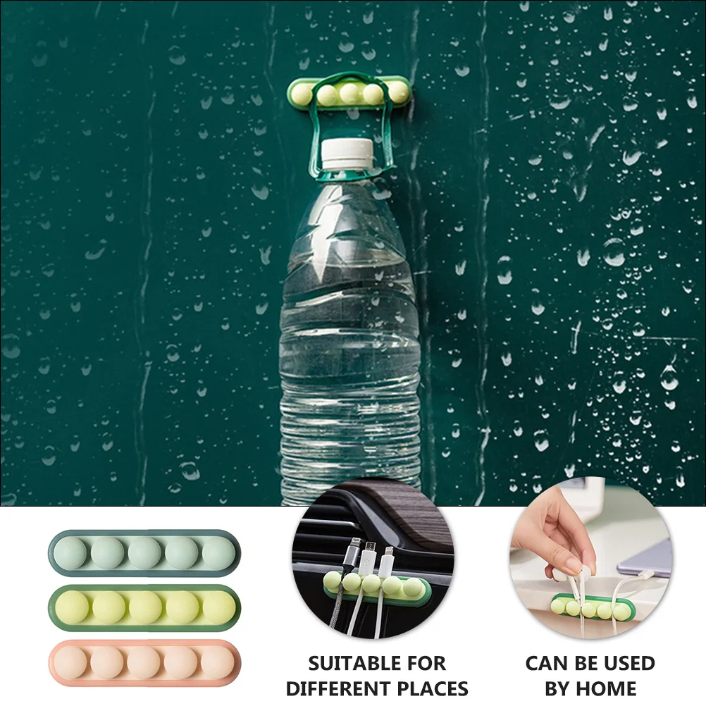 

3Pcs Wire Organizer Durable Silicone Cable Management Tool Bright Color Design Desk Tidy Home Office Use Data Cable Organizer