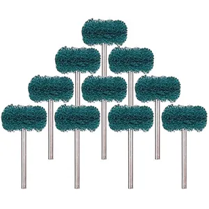 10/50Pcs Mini Drill Abrasive Brush 3mm Shank Nylon Buffing Polishing Wheel Dremel Rotary Hand Tool Accessories Set Rust Remover