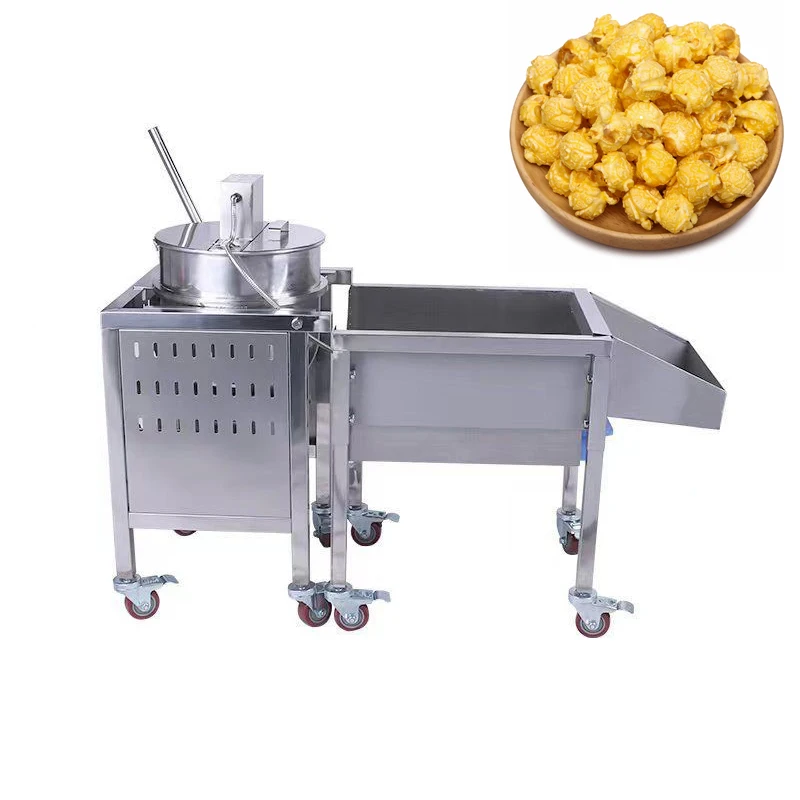 

Automatic Gas Heating Popcorn Machine Spherical Popcorn Maker Stainless Steel Caramel Popcorn Making Machine