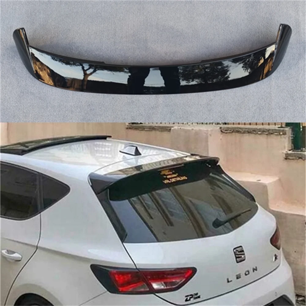 Dla Seat LEON MK3 MK3.5 5F FR Style Hatchback Spoiler 2012-2020 Materiał ABS Tylny spojler dachowy do dekoracji skrzydła tylnego samochodu
