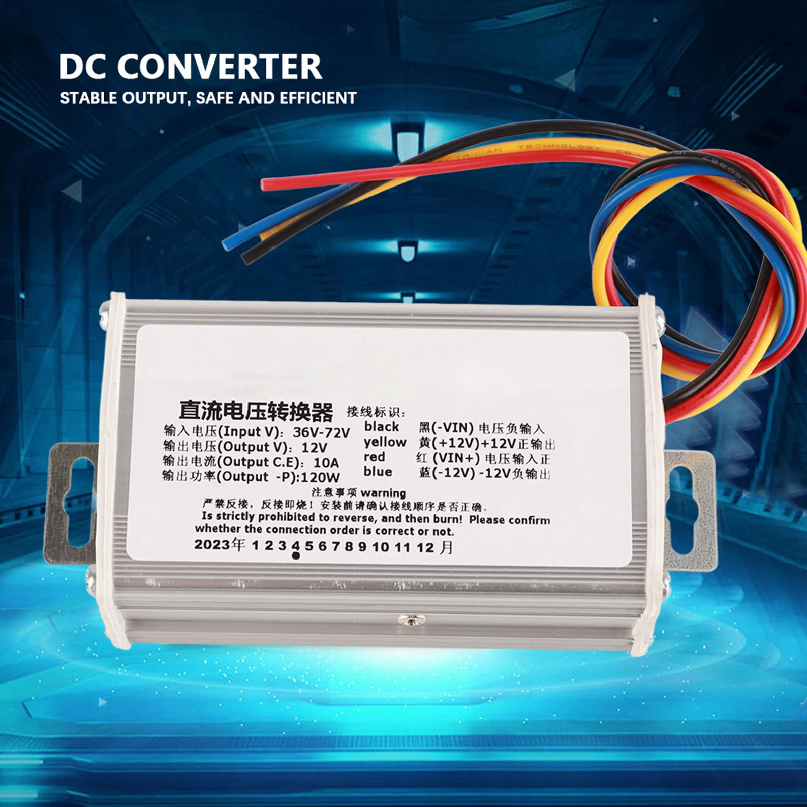 DC Converter Step Down Power Supply Module 36V‑72V To 12V 10A 120W