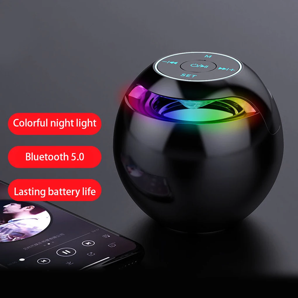 

Speaker Bluetooth-compatible Alarm Clock Portable Audio Music Player Wireless Time Multi-purpose White Standard