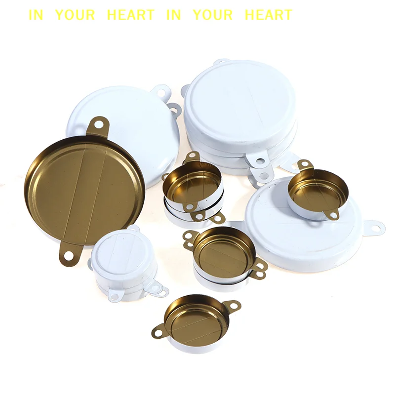 

【X】50Pcs Oil Drum Seal Caps Iron Covers Waterproof Sealing White Lids (S/L)