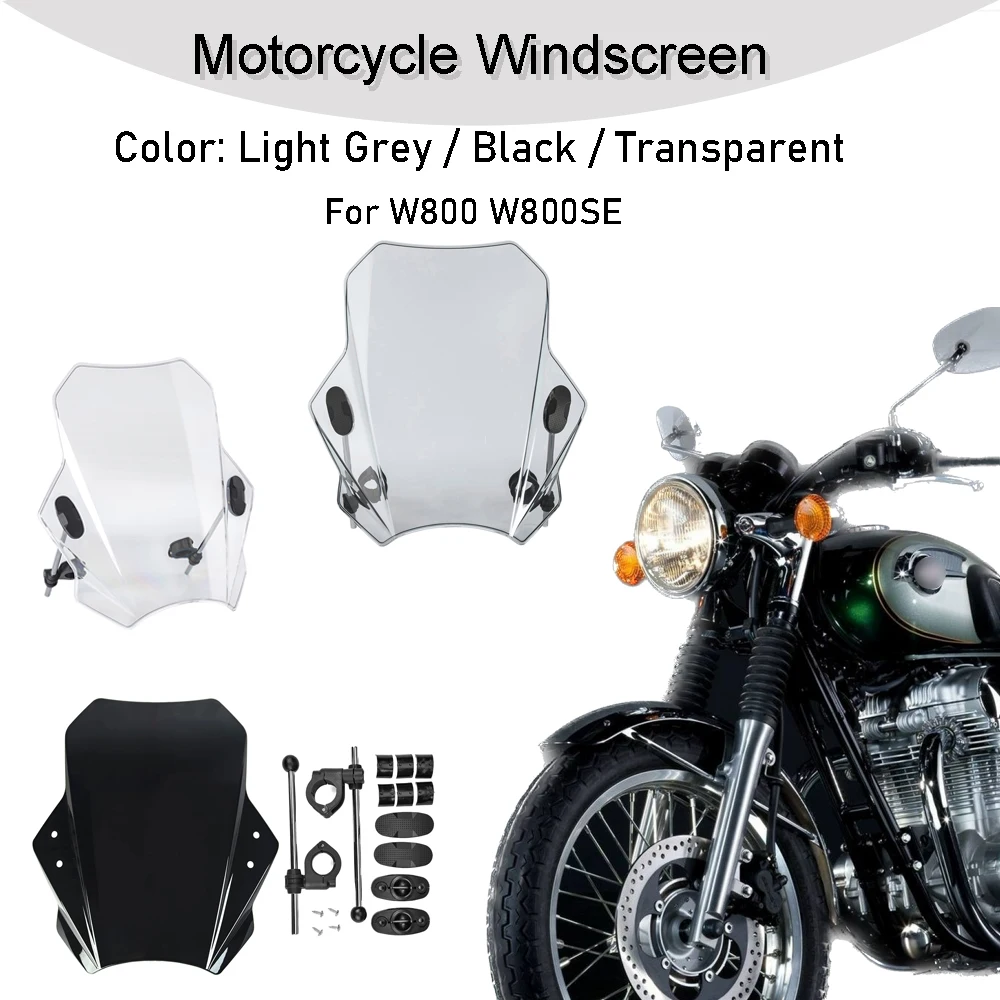 

For W800 W800SE Motorcycles Windshield Covers Motorcycle Windscreen Adjustable