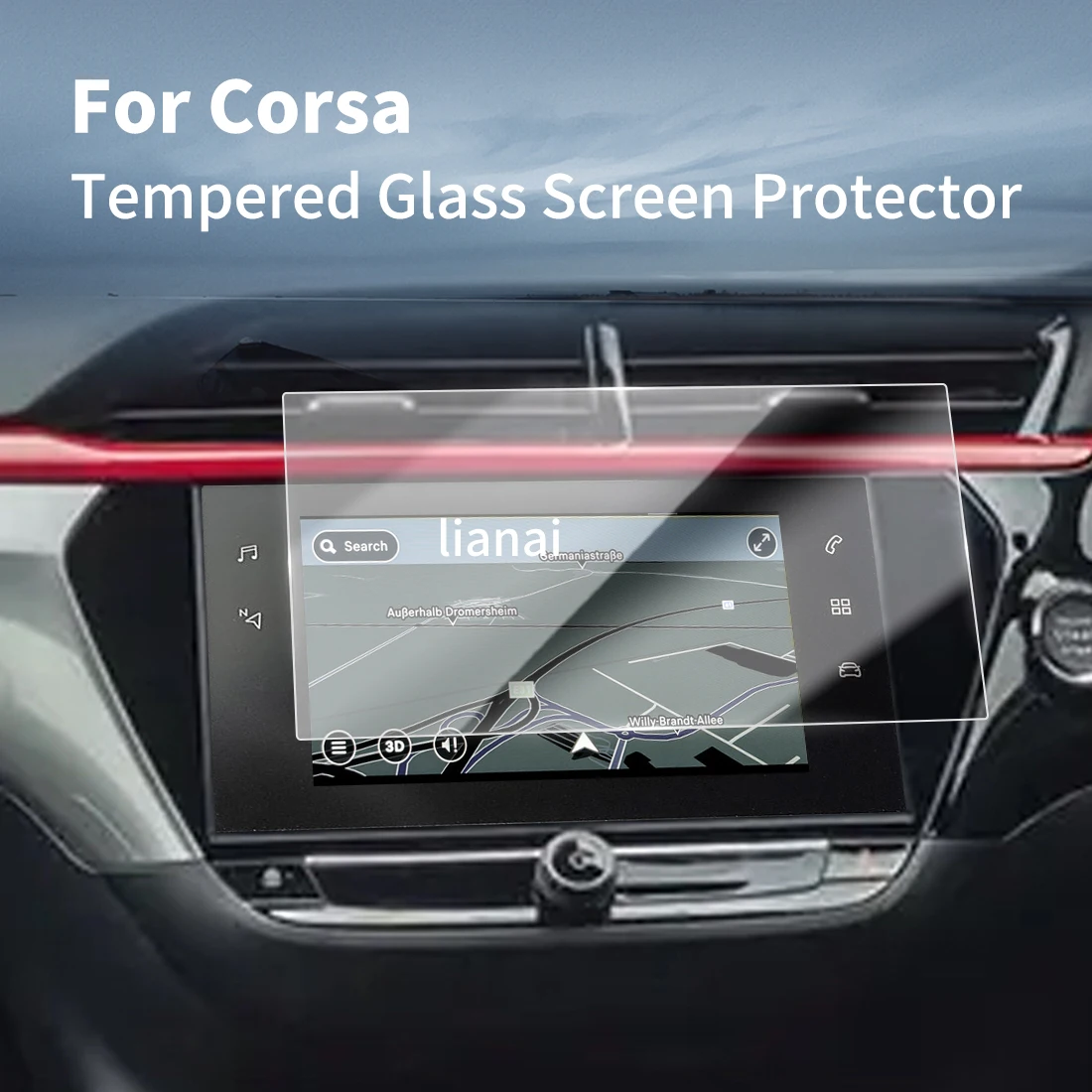 

Carplay Screen Protector Tempered Glass Protective Film Navigator Auto Car Stickers Accessories For24 Opel Corsa