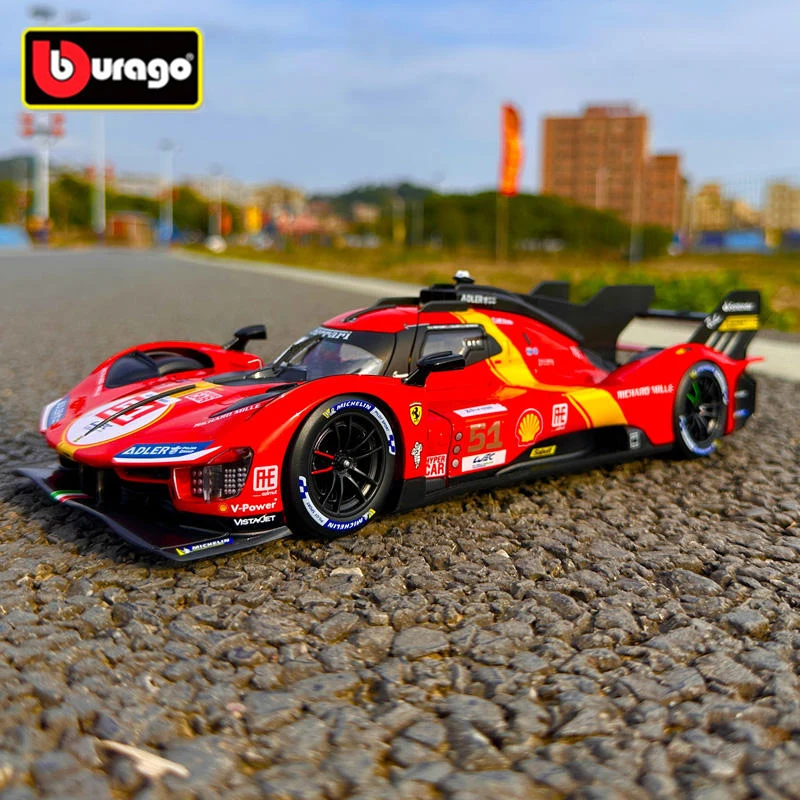 1:24 Ferrari 499P 2023 Endurance Race Alloy Track Racing Car Model Diecast Metal Sports  Car Vehicles Model Simulation Kids Gift