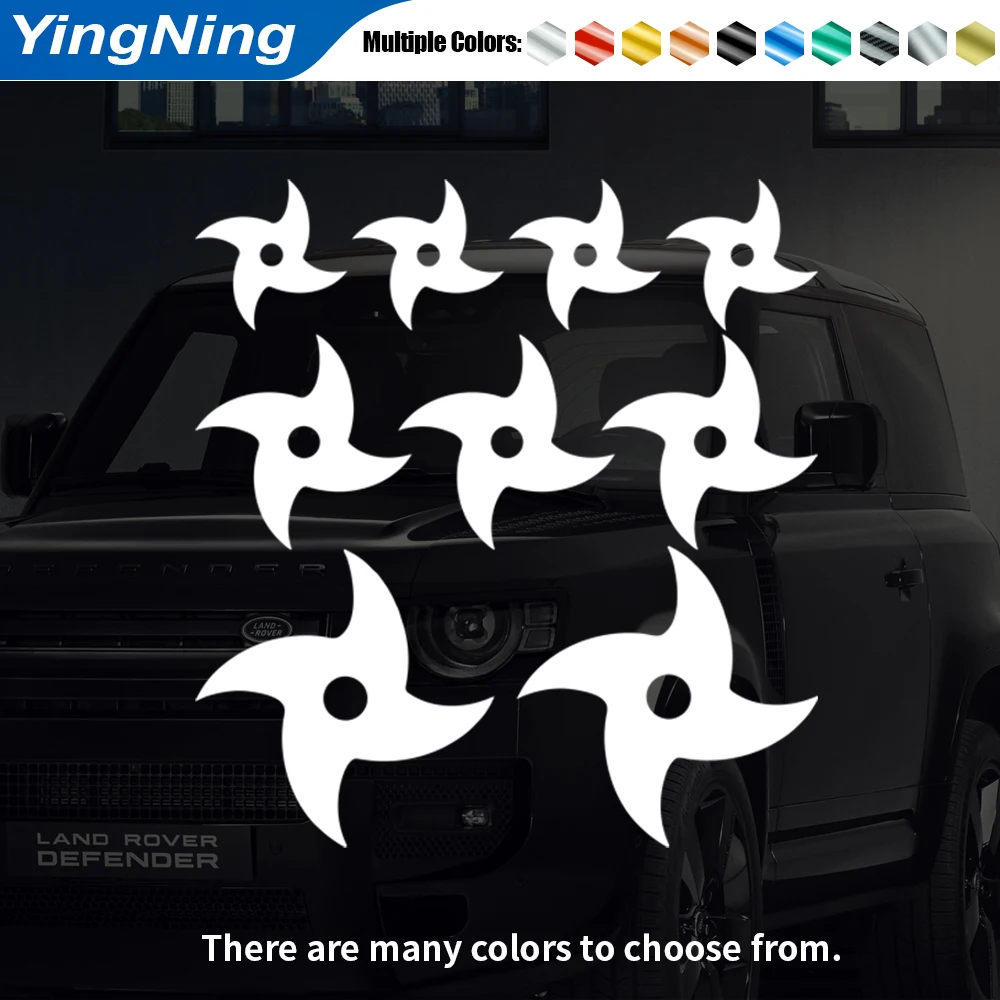 Reflective Japanese Shuriken Vinyl Car Sticker Waterproof Throwing Star Auto Body Decal JDM Motorcycle Helmet Graphics