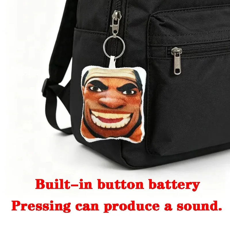 1-4PCS 10cm Funny Keychain Pressing Can Make Sound Overwatch 2 Hero Maugaloa Malosi Mauga‌ Pendent Bag Decor view 3