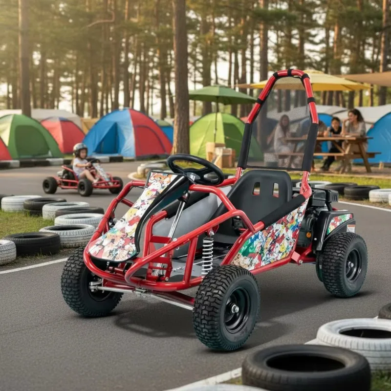 Customization Outdoor Playground Remote Adult-Ride-on Racing Kart with 25km/h Speed & 85kg Load Capacity
