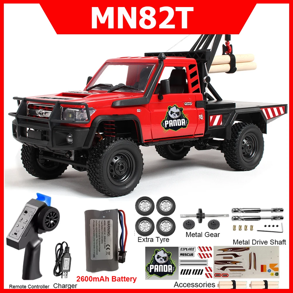 

MN Model MN82T 1/12 RC Car 4WD 2.4G Remote Control Car Simulation Classic All-terrain Off-road RC Truck 60 mins Working RC Toy