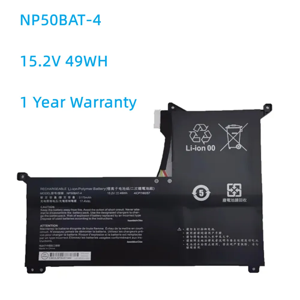 49WH NP50BAT-4-54 Battery SCUD 6-87-NPSKS-53G00 Li-Polymer 15.4V 3510mAh 54Wh Li-ion Rechargeable Battery Packs