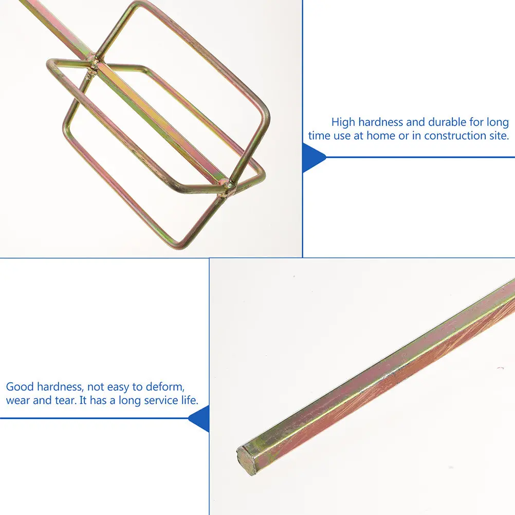 4Pcs Drill Mixer Paddle For Mixing Cement Decor Rods High Strength Electric Tool Parts Hexagonal Paint Stains Epoxy