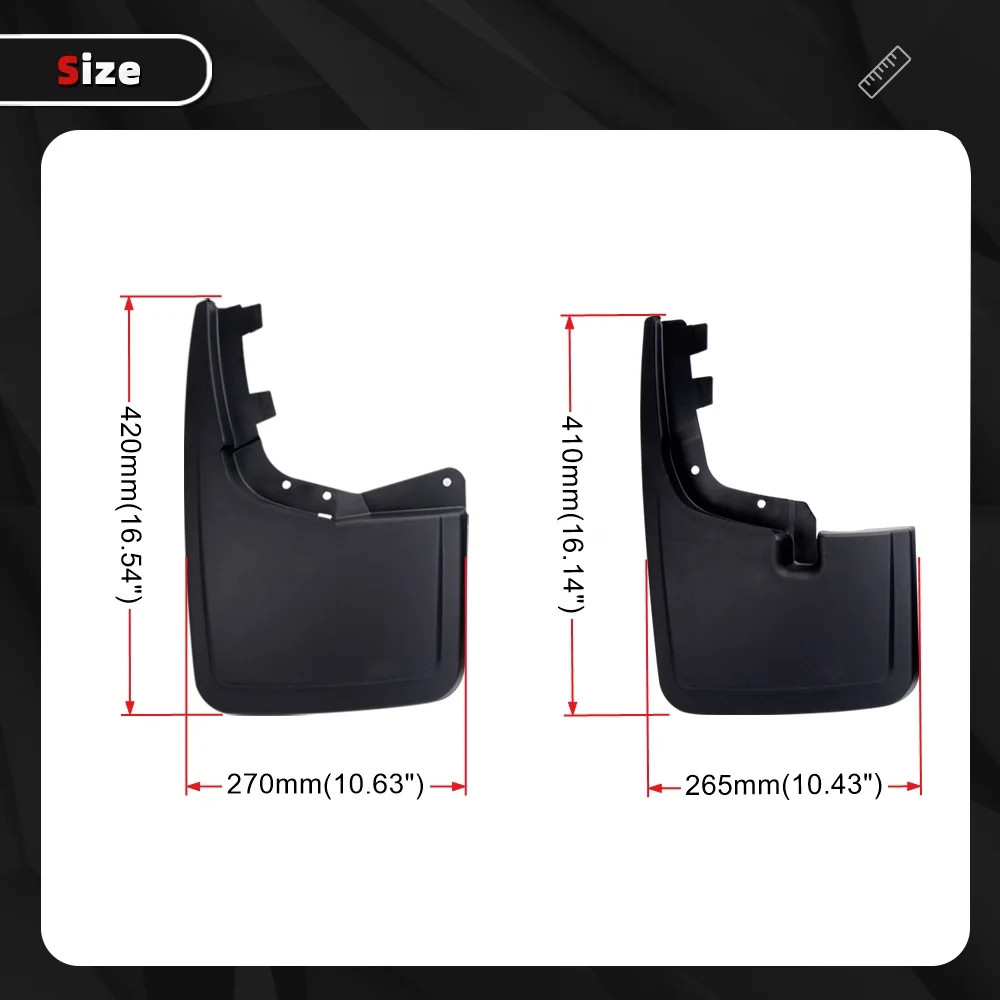 4PCS Paraspruzzi Paraspruzzi Parafango ML3Z-16A550-AA ML3Z-16A550-BA Anteriore Posteriore Paraspruzzi Paraspruzzi Per Ford F-150 2021-2025 LKT181