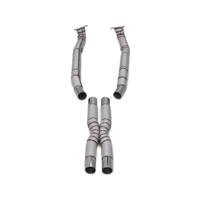 

Автомобильная выхлопная система Deleville для California T 3.9T 2012-2018, выхлопной коллектор с теплозащитным экраном и трубы из нержавеющей стали 304 X