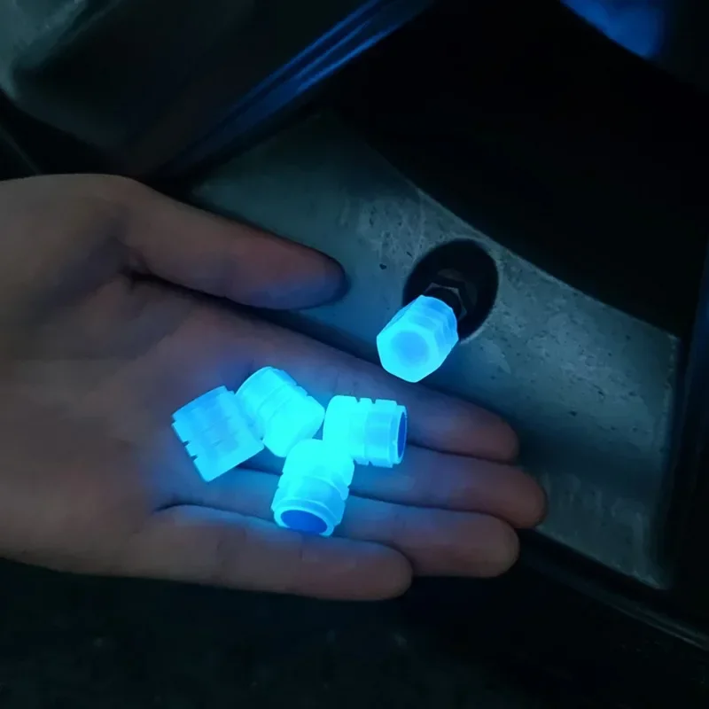 

1-20 шт. светящихся колпачков для автомобильных шин, флуоресцентные, светящиеся в темноте, декоративные, для мотоциклов и велосипедов, пылезащитные колпачки для ниппелей колес