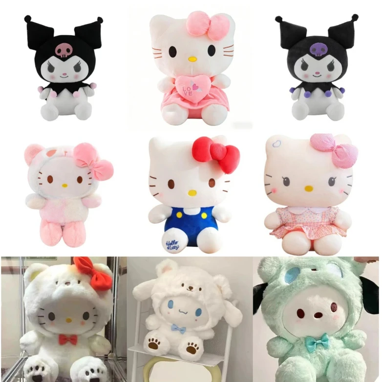 

Sanrio Plush Kawaii Sanrio Kuromi My Melody Cinnamoroll Plush Toys Doll Pillow Anime Cartoon Kids Gifts Room Decoration Dolls.**