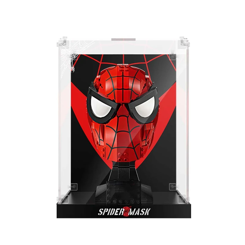 

Display Case for Lego Spider-Man's Mask 76285, 3MM Acrylic Display Box for Lego 76285 (No Model Set Included)