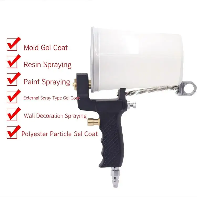 Portable Handheld Spray Gun Gel Coat & Epoxy Resin Sprayer for Fiberglass FRP Tools