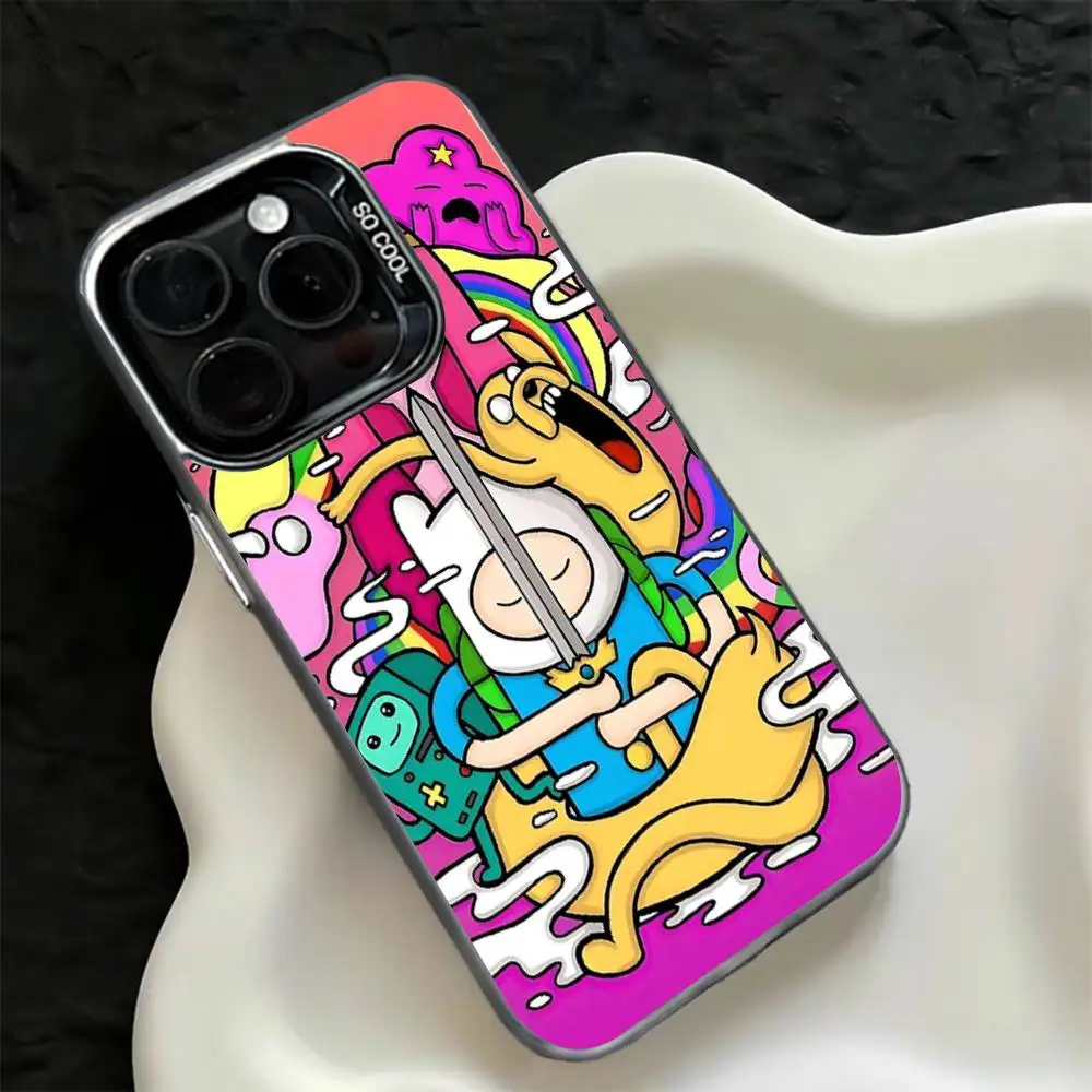 Cartoon A-AdventureS Time Phone Case For IPhone 17 16 15 14 13 12 11 Pro MAX Shockproof Back Anti Fall Cover view 4