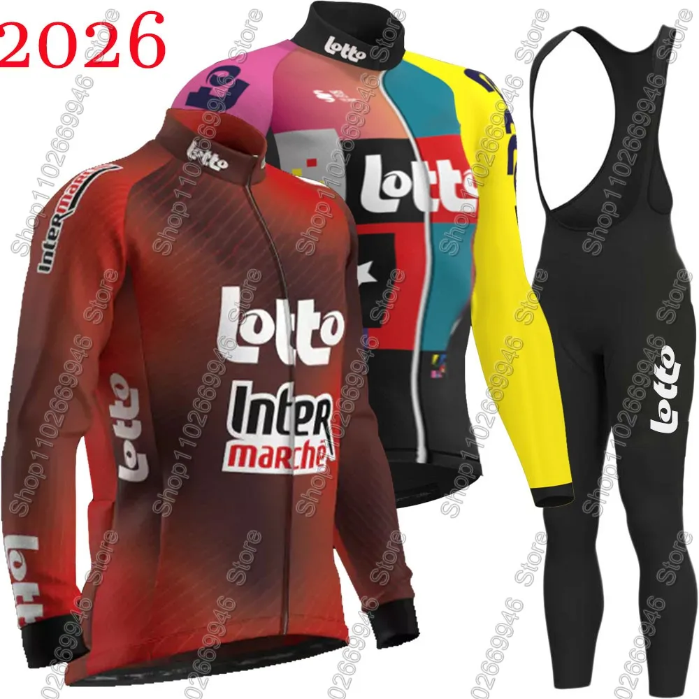 

Комплект велоформы Lotto Team 2026: мужской летне-зимний костюм с длинным рукавом (Бельгия), для МТБ и шоссейного велоспорта, включая штаны и джерси (Ropa Ciclismo)