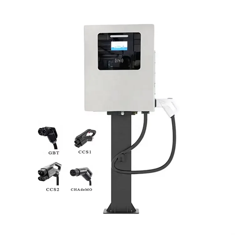 

New Wall-mounted 20/30/40kW OCPP 1.6J DC Fast EV Charger Station CCS1 CCS2 GB/T CHAdeMO Electric Car Charger