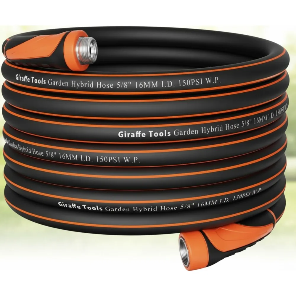 

100ft Heavy Duty Garden Hose 5/8" Flexible Lightweight 600 PSI Burst Water Hose with Swivel Handle