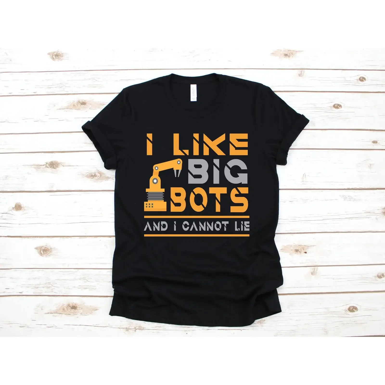 I Like Big Bots Funny Robotics T Shirt Robot Engineering Lover Casual SweaT Kids Top vintage Washed Top For Everyday Wear