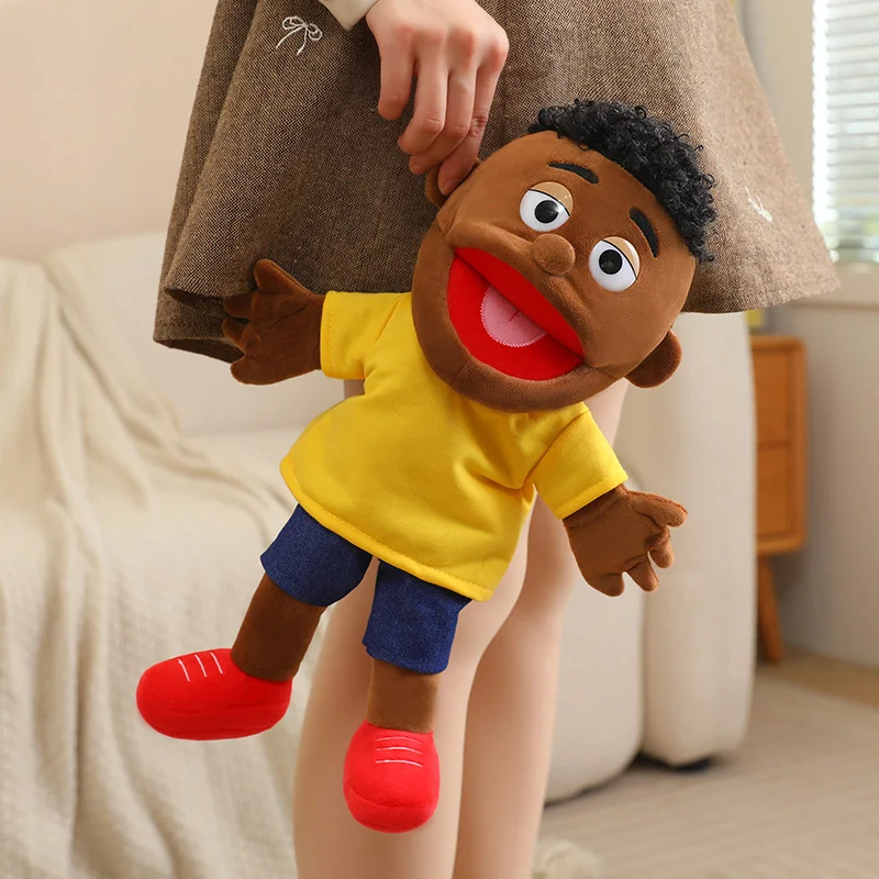 Lustige Handpuppe 38cm Familien-Serie Handpuppe Rollenspiel Gute-Nacht-Geschichten Requisiten Familienspielzeug Puppe Lernspielzeug – Detail 21