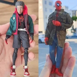 1/12 Men Soldier Spider Boys Vest Jacket Pants Parallel Universe Miles Peter Parker Clothes Set For 6inch Action Figure Decortoy