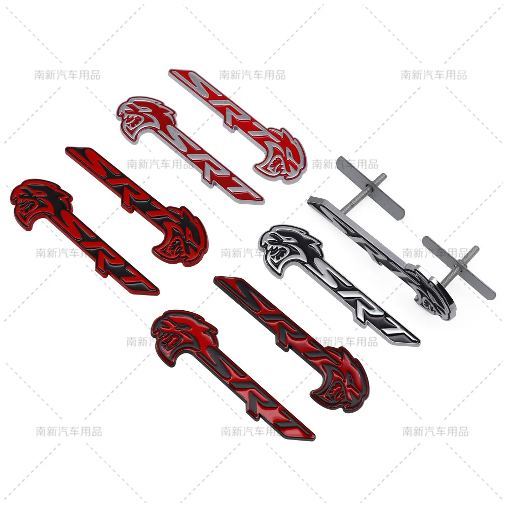 Car Front Grille Emblem Rear Trunk Decal Badge Stickers for Srt Charger Srt8 Srt4 Dart Durango Caliber Challenger Accessories