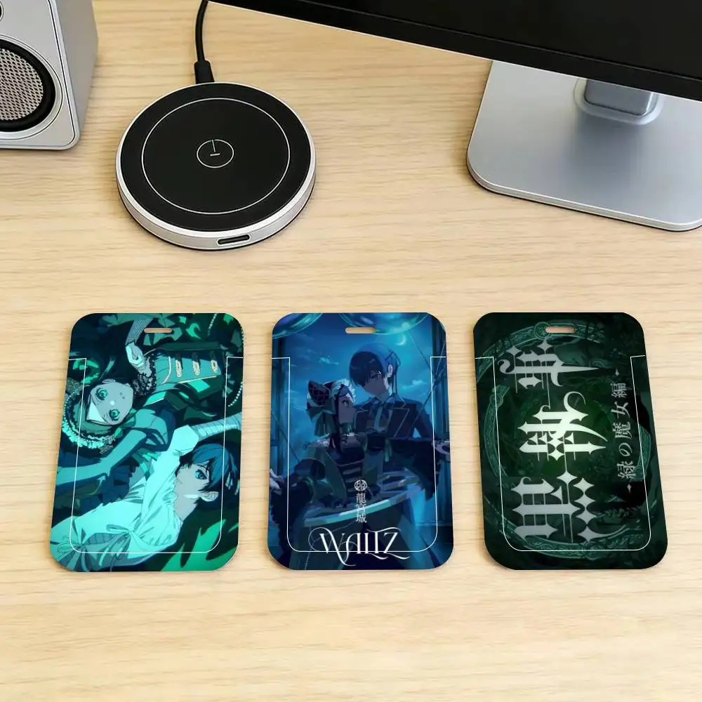 Black Butler Emerald Witch Arc Anime ID Card Holder Lanyard Covers Women Men Work Permit Holder Students Kids Bus Cards Case - view 4