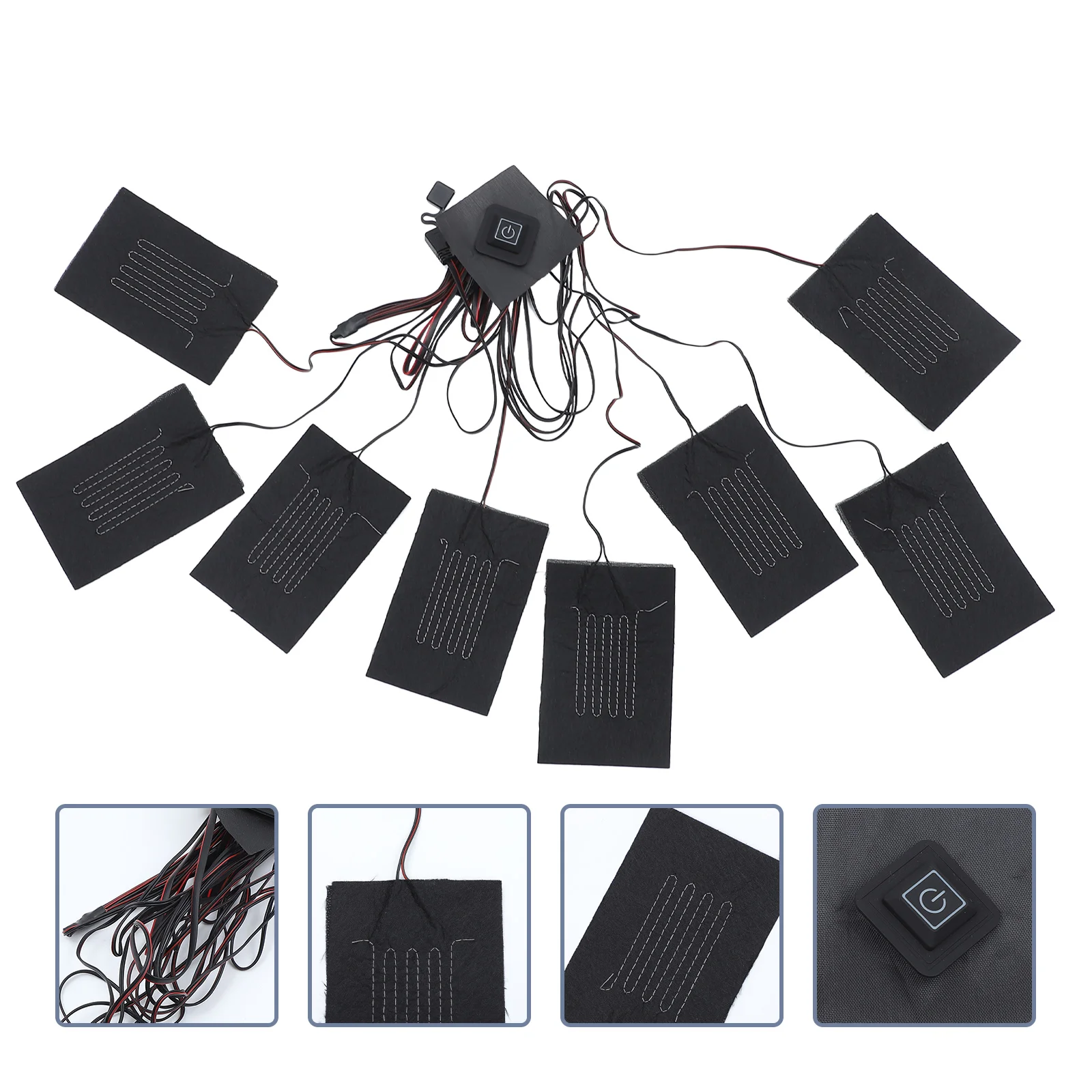 

1 set 1 Set Heating Pad Complex Fiber Usb Clothes Heater 3 Temp Fast Heating Warm Winter Usb Clothes Heater Use Black