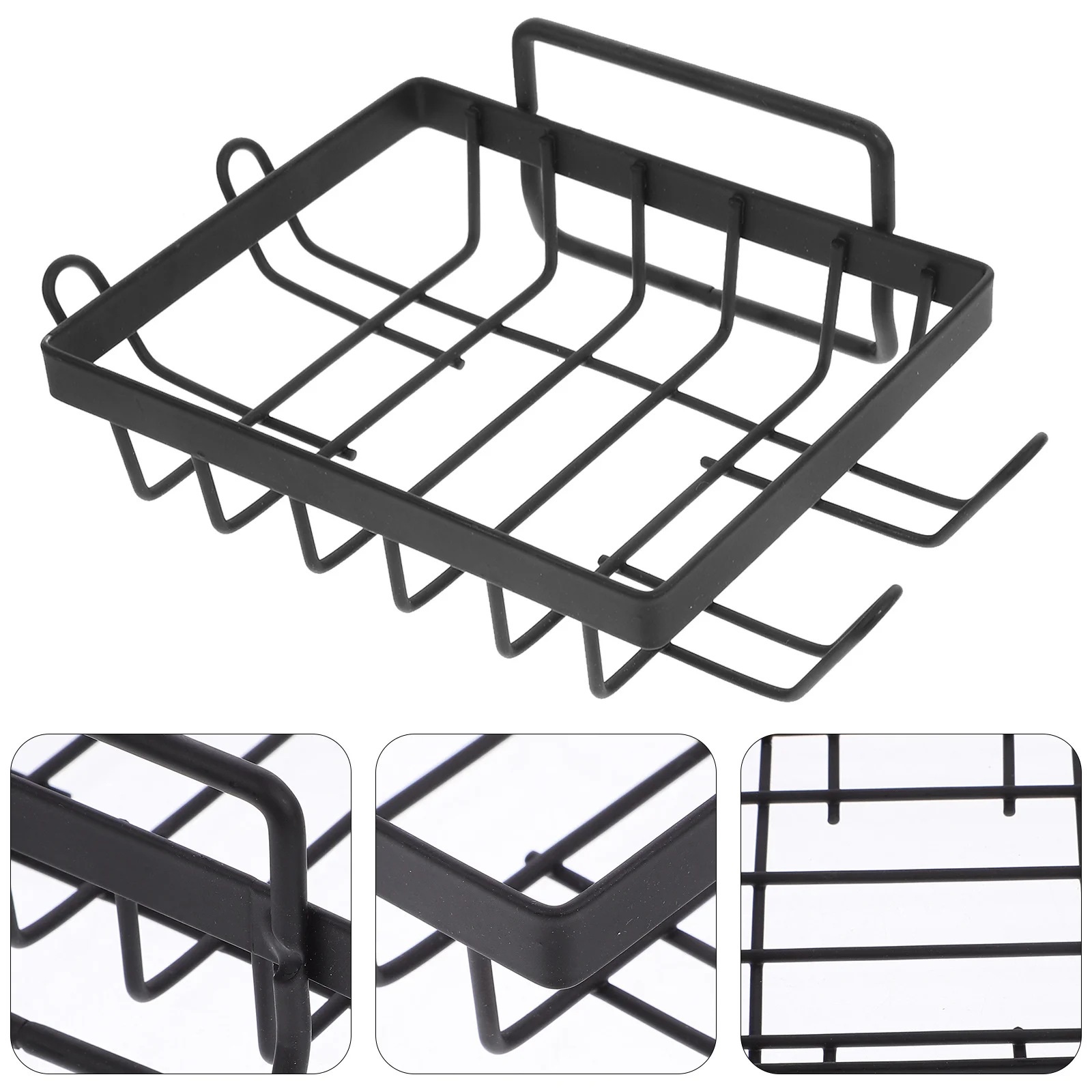 

Wall-Mounted Bathroom Holder Metal Iron Drainage Design For Kitchen Shower Wall Mounted Soap Dish Bar Soap Holder