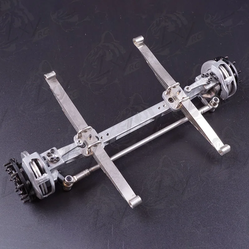 1:14th Scale Metal Simulation Bearing Front Axle with Inclination for Tamiya RC Truck SCANIA 770S R620 BENZ Arocs Car